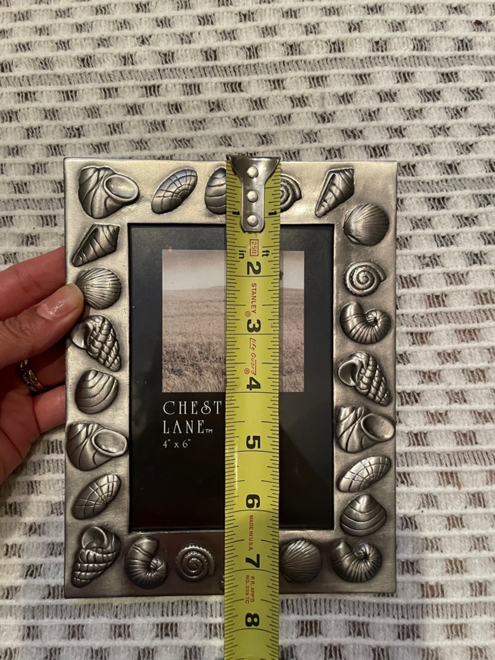 NWOT Pewter Seashell 4x6 Picture Frame - Nautical Coastal Beach Decor - Picture 9 of 10